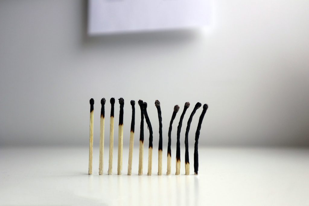 burnt matches